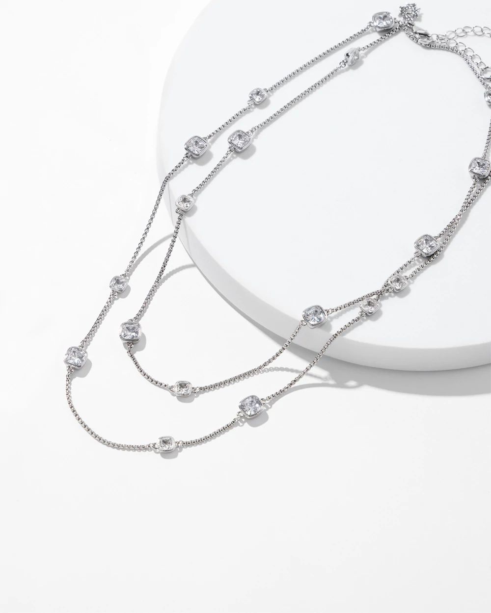 Black and white long necklace best sale